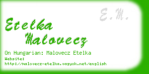 etelka malovecz business card